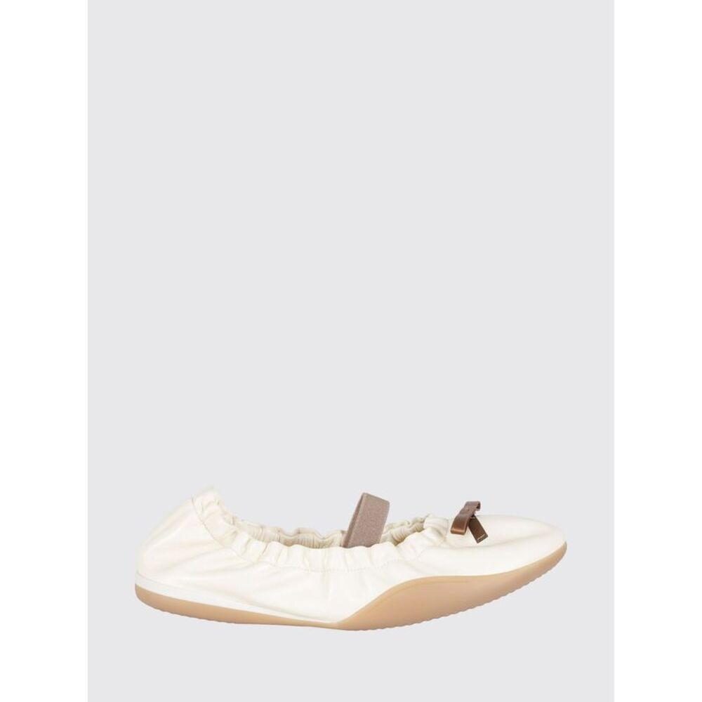 3Juin Women 3Juin Ruched Leather Ballerinas With Bow